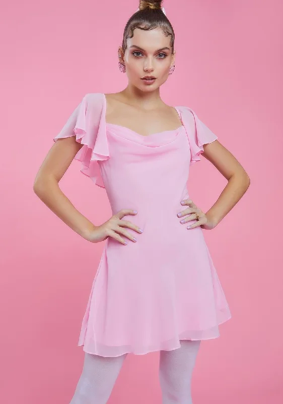 Ballet Bombshell Chiffon Mini Dress