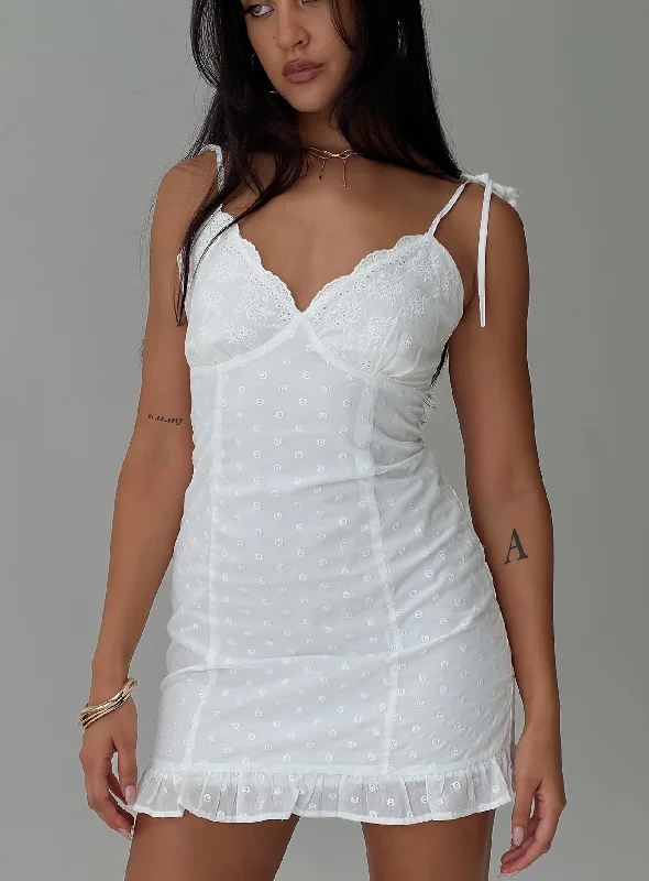 Zenaida Mini Dress White