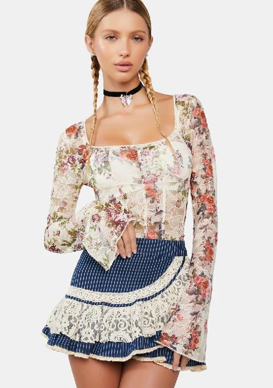 Once Loved Floral Corset Top