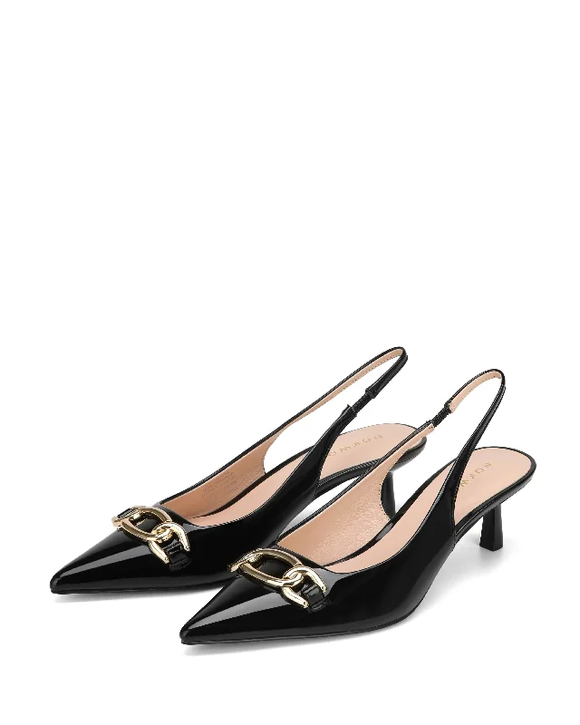 Gal Sheep Patent Leather Black & Trim