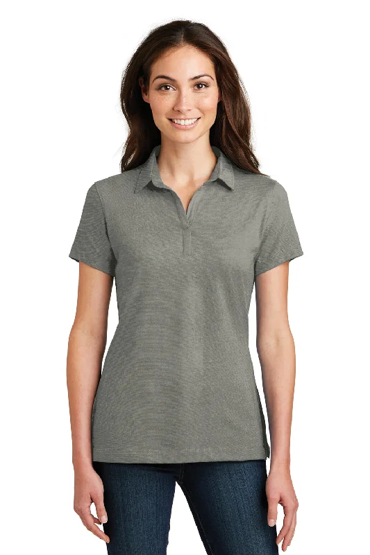 Port Authority Womens Meridian Short Sleeve Polo Shirt - Monument Grey - Closeout