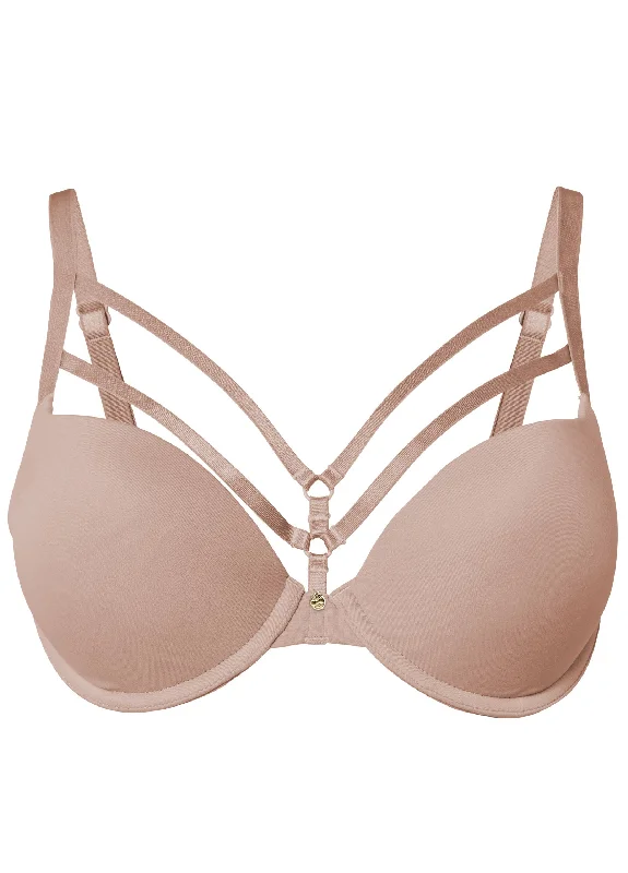 Pearl by VENUS® strappy plunge bra - Sonoran Sand