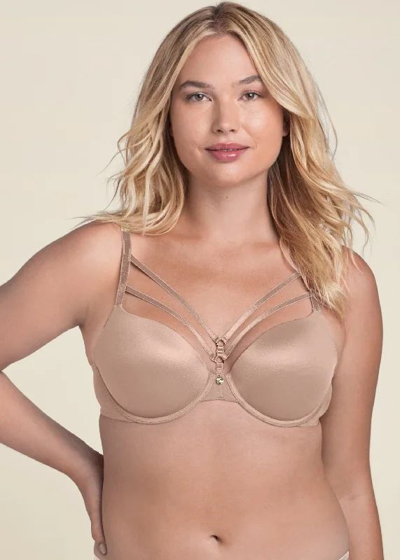 Pearl by VENUS® strappy plunge bra - Sonoran Sand